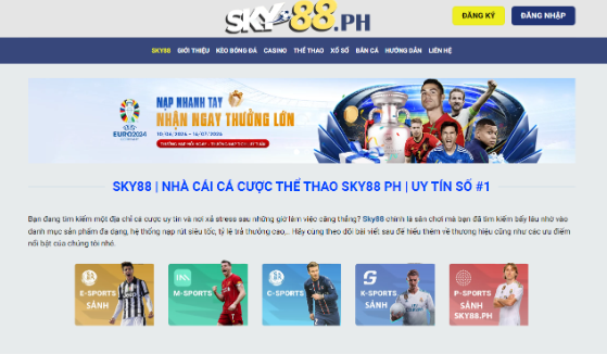 Thông tin giới thiệu về trang chủ SKY88